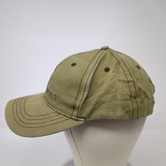 Browning Strapback Baseball Hat Green One Size Embroidered Outdoor - Picture 3 of 10